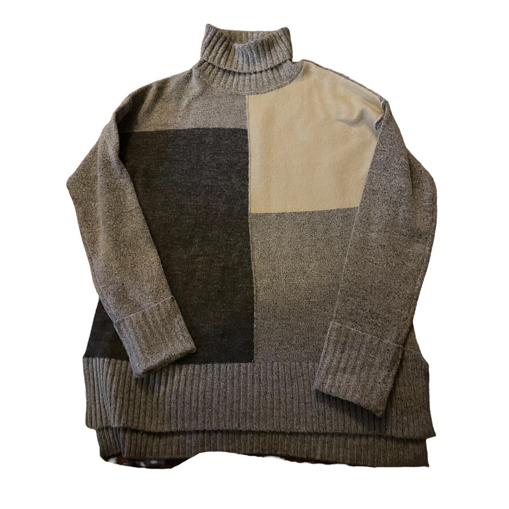 Cyrus color block tunic sweater size S